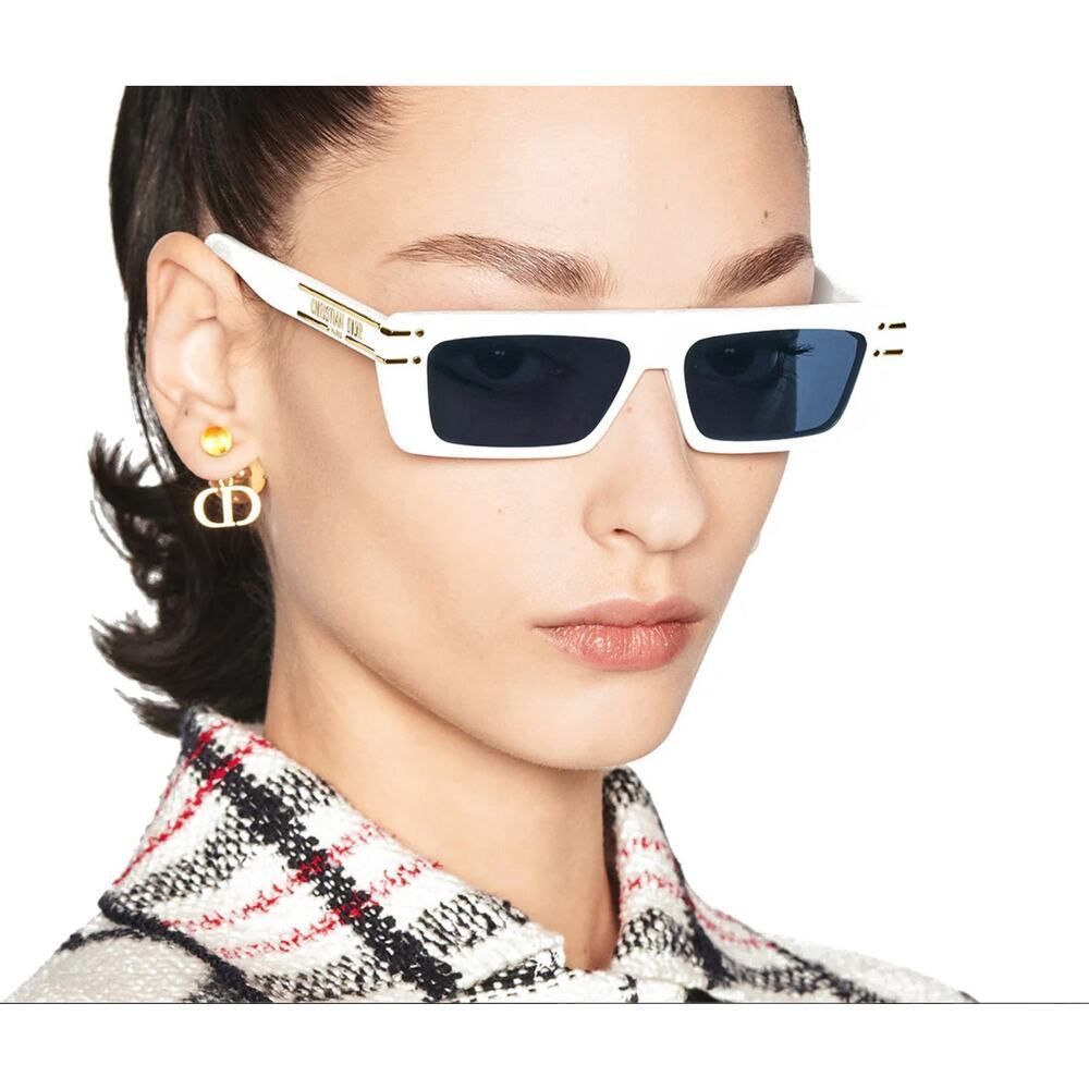 NEW Dior Sunglasses DiorSignature S2U 50B0 White/Blue Women